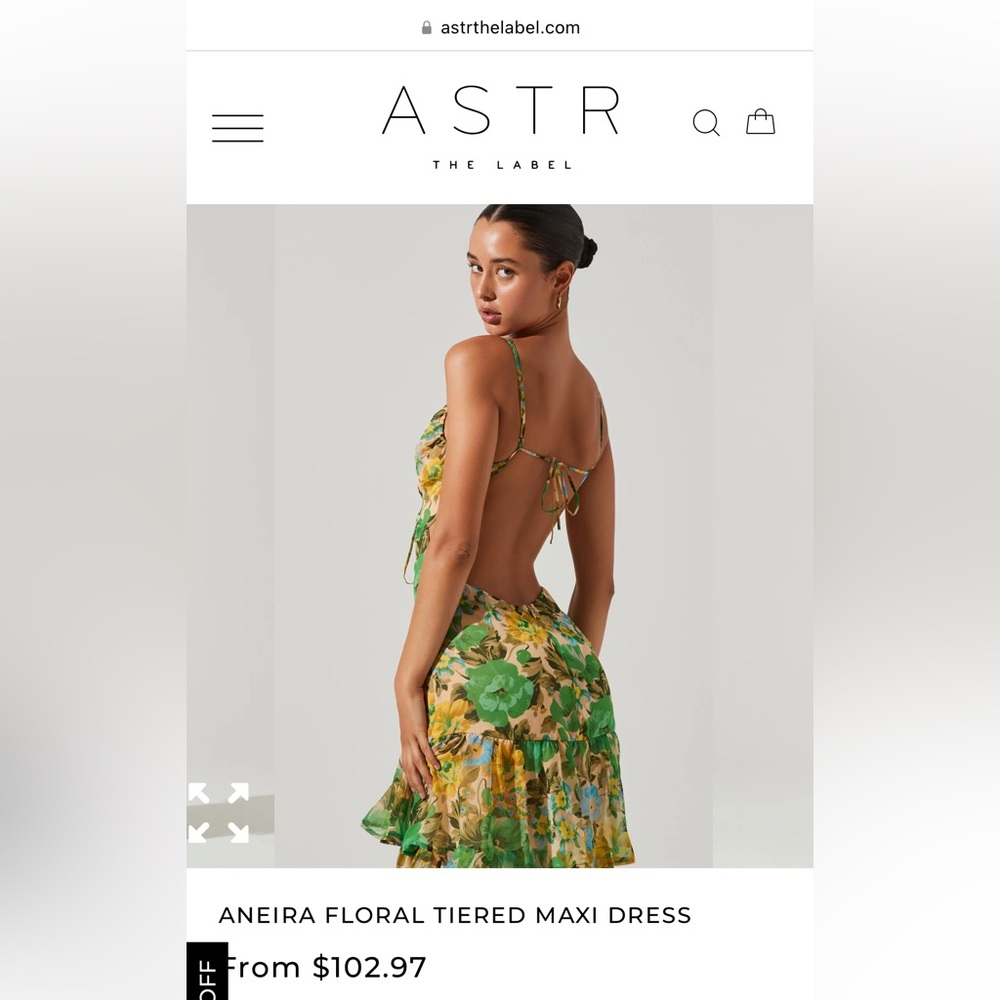 ASTR the label- ANEIRA FLORAL TIERED MAXI DRESS